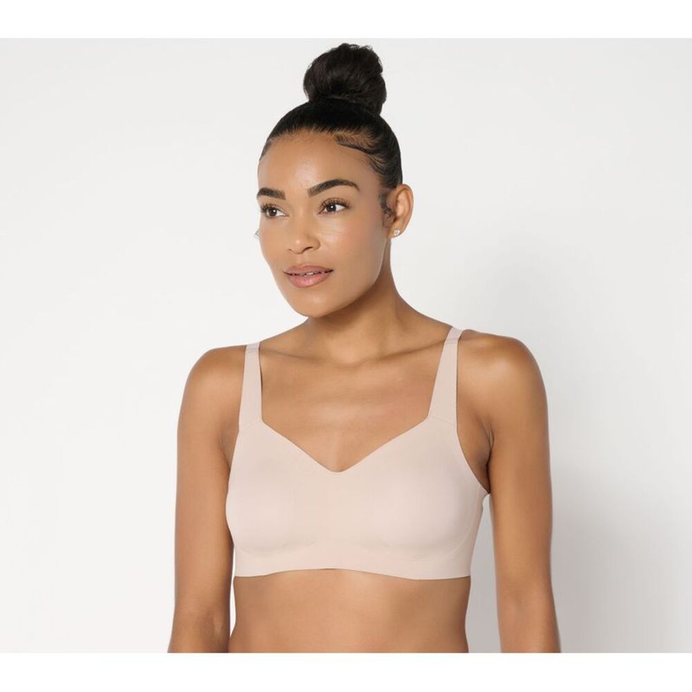 Gloria Vanderbilt Women's Bra Sz L Beyond Seamless Wirefree White A713124